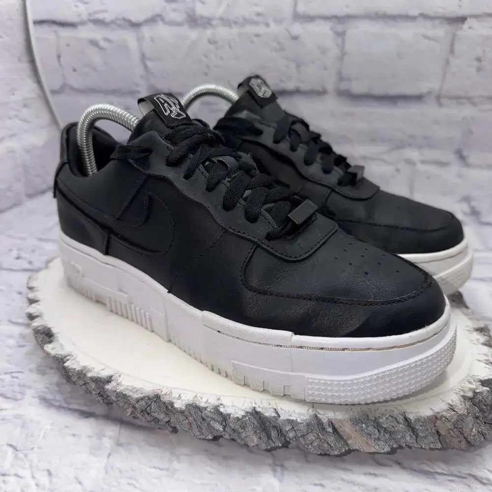 Nike Air Force 1 Pixel Shoes Womens Size 8.5 Black Low Top Sneakers CK6649-001